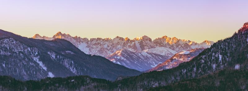 Bergpanorama Sonnenaufgang Grassau